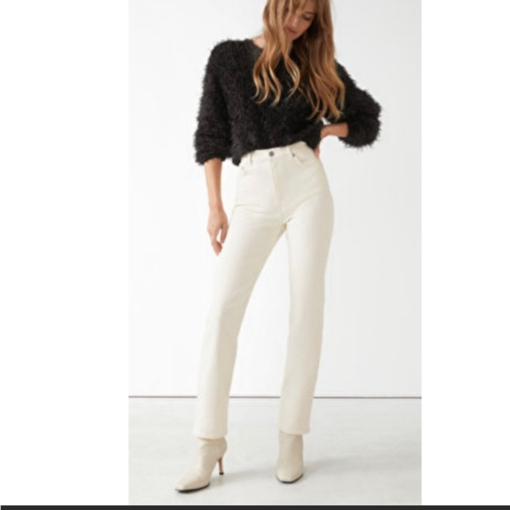 & Other stories women’s cream  skinny Jeans size 28 GUC